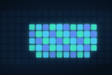Abstract grid of glowing compute cells densely packed into reserved cluster capacity